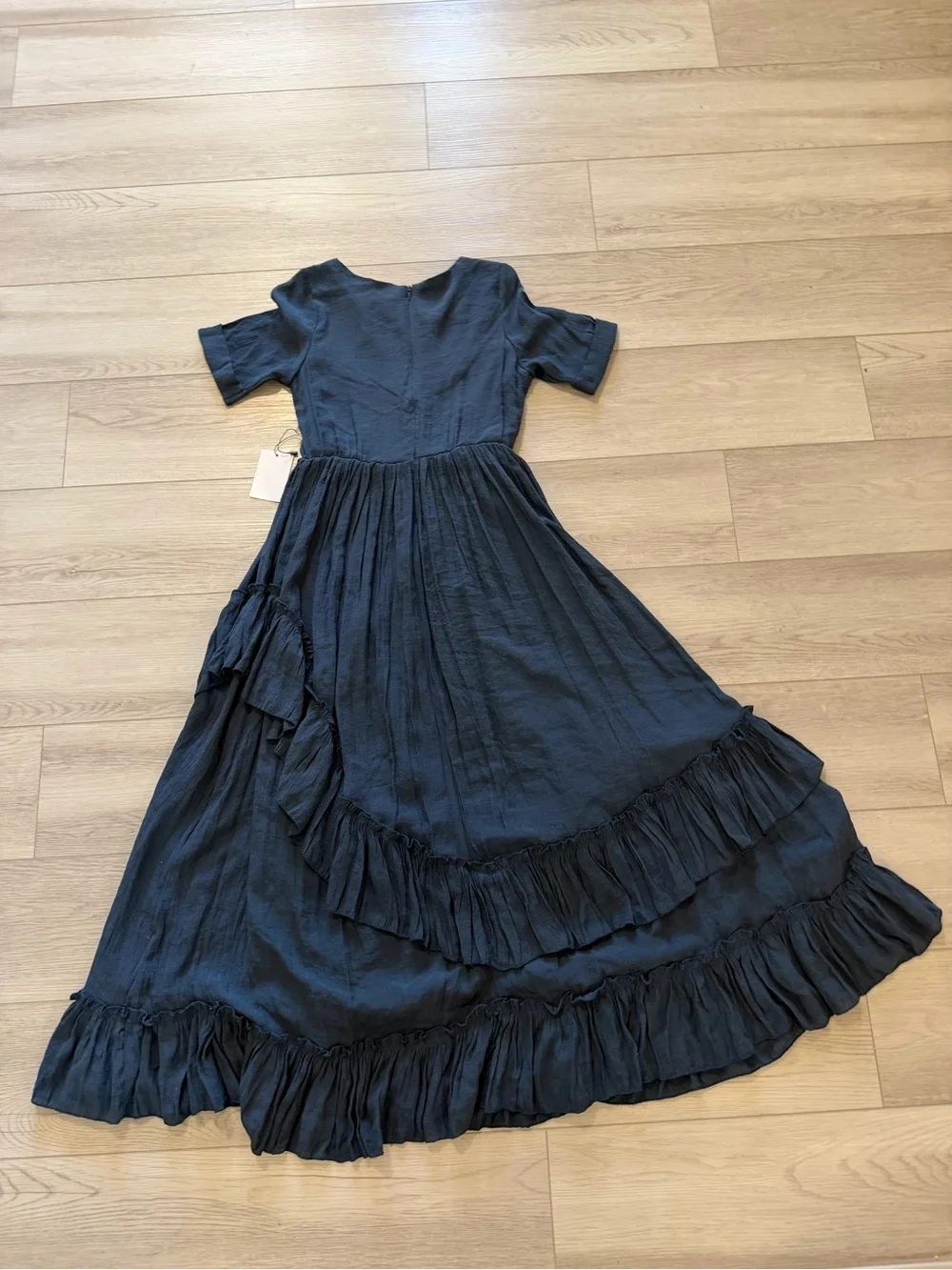 NWT Joyfolie Mia Joy Teen Girl Boho Lace Tiered Cedrica Maxi Dress Blue Sz 14